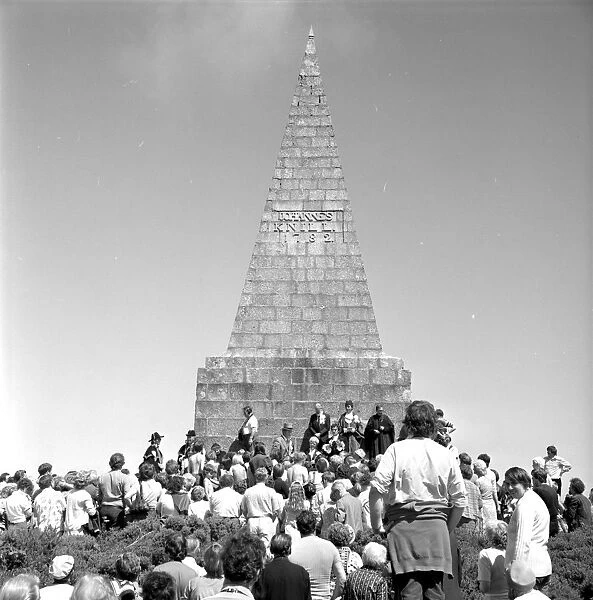 Knill ceremony, Knills Monument, St Ives, Cornwall. 25th July 1981