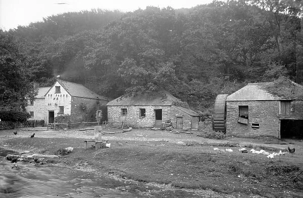 Lawrys Mill, Carnanton Woods, St Mawgan in Pydar, Cornwall. Around 1890