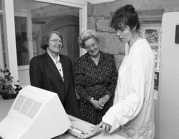 Library Opening, Taprell House, North Street, Lostwithiel, Cornwall. April 1993