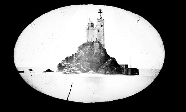 Longships lighthouse, Cornwall. 1870s