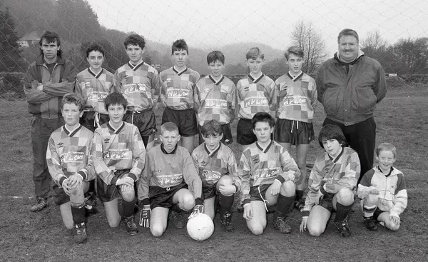 Lostwithiel Under 14 Football Team, Cornwall. February 1992