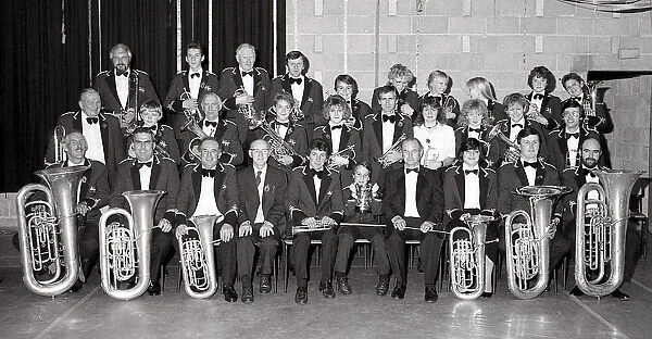 Lostwithiel Band, Lostwithiel, Cornwall. November 1989