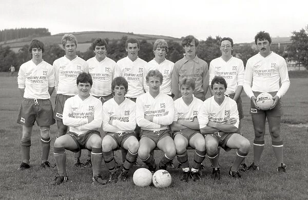 Lostwithiel football team, Lostwithiel, Cornwall. September 1984
