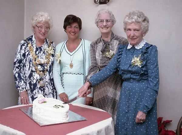 Lostwithiel Womens Institute 60th anniversary, Lostwithiel, Cornwall. May 1984