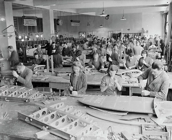 Machine shop, H. T. P. Motors Ltd. Back Quay, Truro, Cornwall. 1941