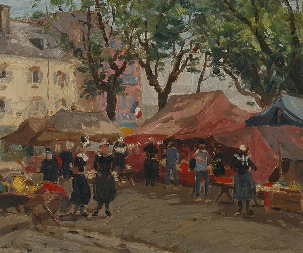 The Market Square, Concarneau, Charles Bryant (1883-1937)