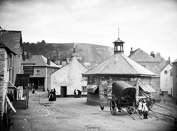 Market Square, West Looe, Cornwall. Before 1892