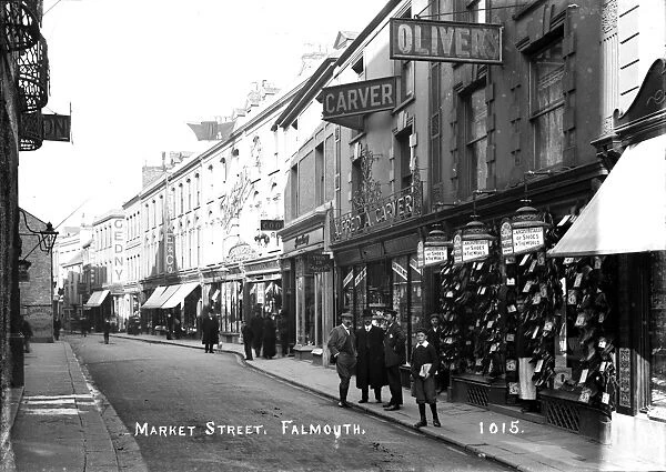Market Street, Falmouth, Cornwall. Early 1900s