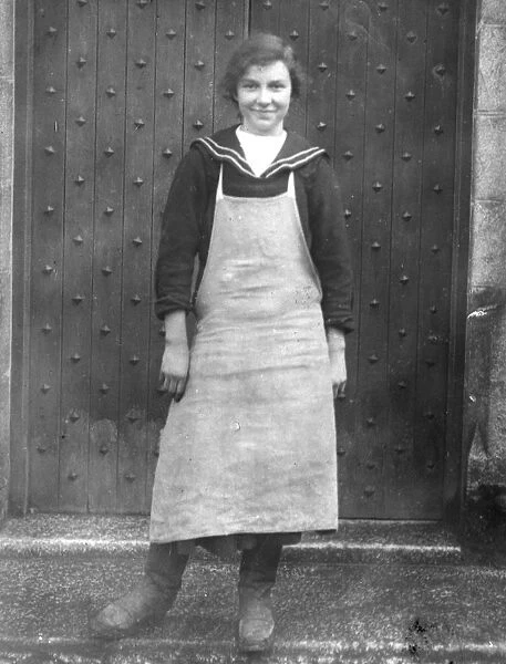 Member of the First World War Womens Land Army, Truro, Cornwall. Around 1917