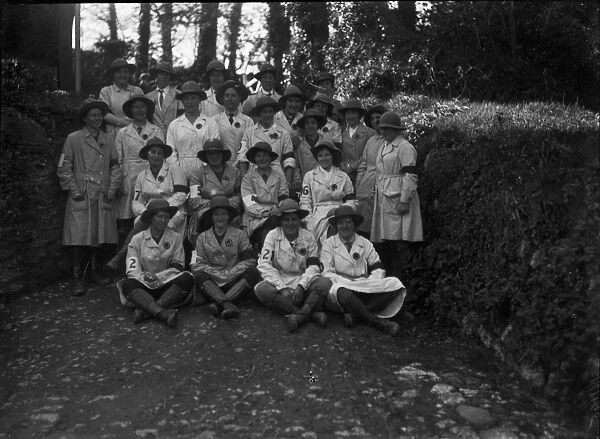 Members of the First World War Womens Land Army. Cornwall. Around March 1918