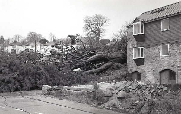 The Moors, Lostwithiel, Cornwall. January 1980