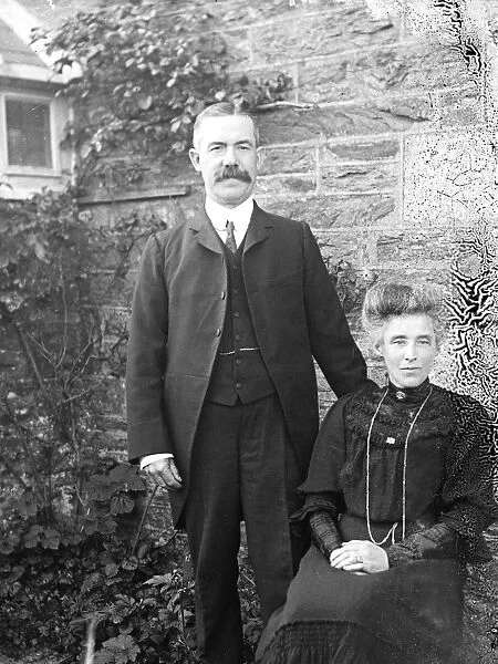 Mr and Mrs Charles Webber, Newlyn East, Cornwall. August 1907