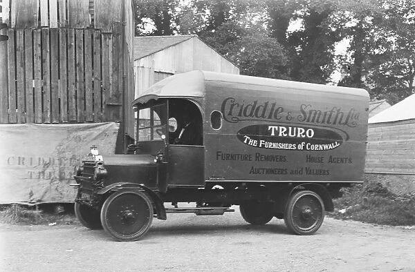 New motor van for Criddle and Smith Ltd. Cornwall. 1920s