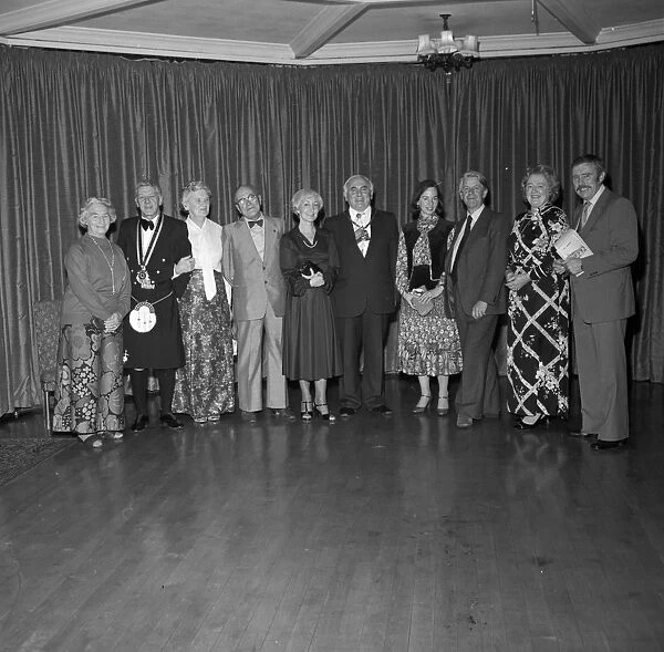 Newquay Old Cornwall Society  /  Federation of Old Cornwall Societies dinner, Newquay, Cornwall. 1978 or possibly 1977