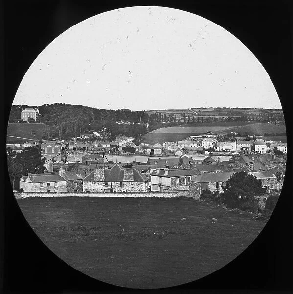 North view over town and river, Wadebridge, Cornwall. Probably 1880s