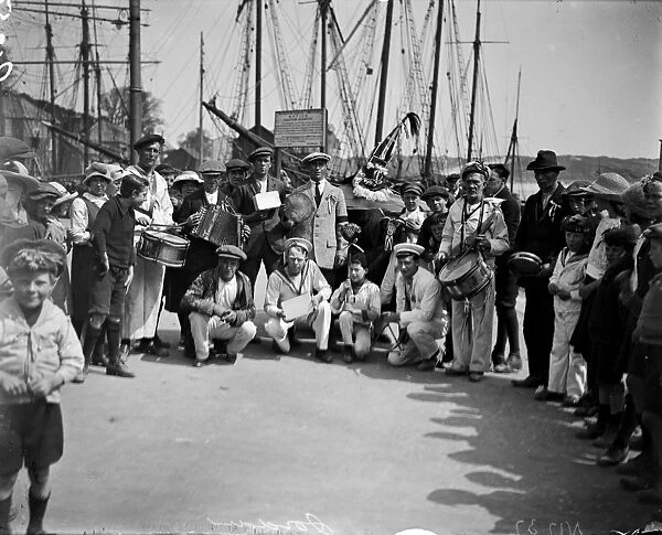 The Obby Oss, Harbour, Padstow, Cornwall. About 1920
