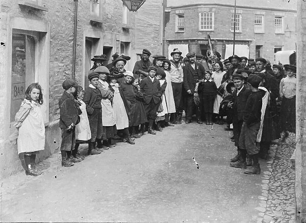 The Obby Oss, Padstow, Cornwall. Around 1920