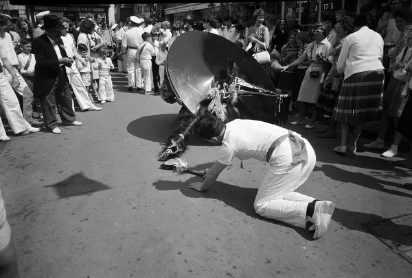 The Obby Oss, Padstow, Cornwall. 1966