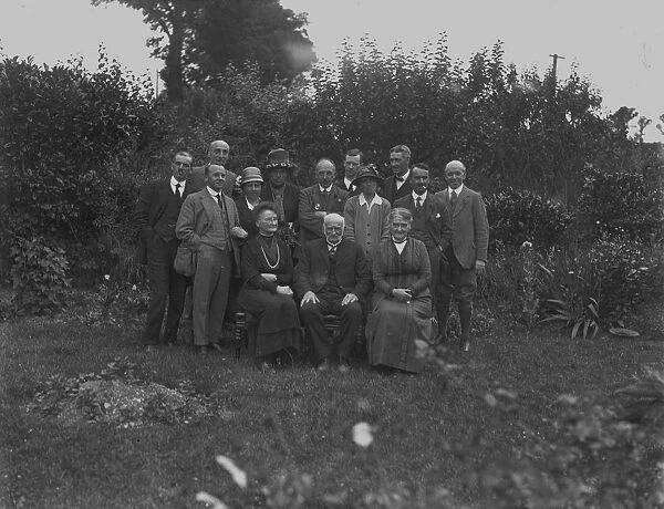 An Old Cornwall Society group at Fentongollan, Merther, Cornwall. Date unknown but probably around 1920s