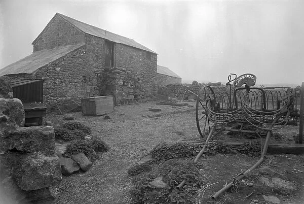Old outbuildings at Trevowhan, Morvah, Cornwall. 1961