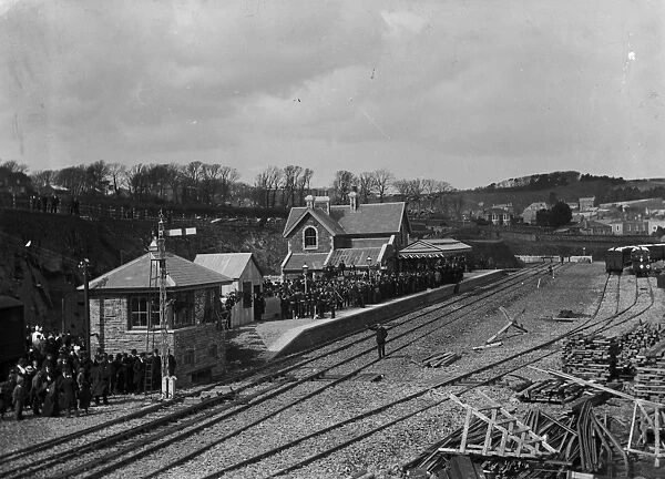 Opening of Padstow railway station, Cornwall. 27th March 1899