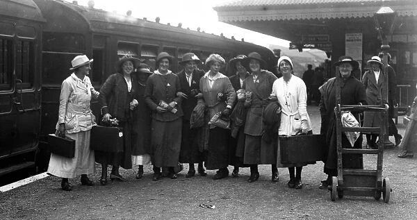 Perranporth Railway Station, Cornwall. Around 1916