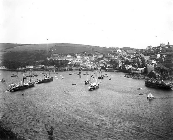 Polruan from Fowey, Lanteglos by Fowey, Cornwall. Early 1900s