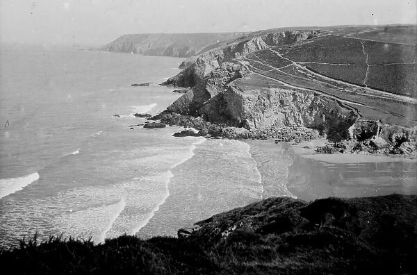 Porthtowan beach, Cornwall. 1900s