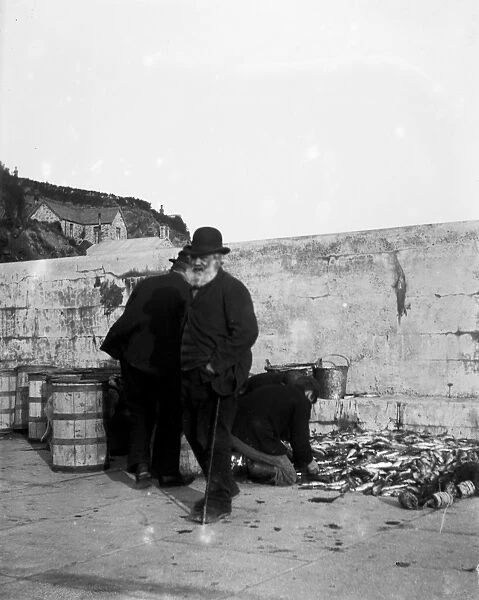 Possibly Mevagissey, Cornwall. Early 1900s