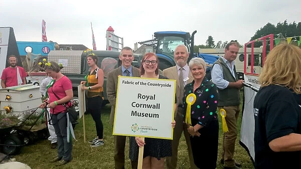 Preparing for the Princes Countryside Parade at the Royal Cornwall Show, Royal Cornwall Showground, Whitecross, Wadebridge, Cornwall. 7th June 2018