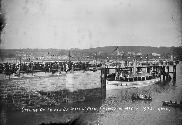 The Prince of Wales Pier, Falmouth, Cornwall. 5th May 1905