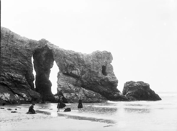 Retreat Rocks, Perranporth, Perranzabuloe, Cornwall. 1895