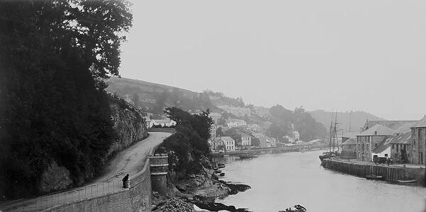 The river, Looe, Cornwall. Early 1900s