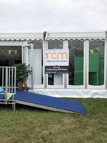 Royal Cornwall Museums trade stand at the Royal Cornwall Show, Royal Cornwall Showground, Whitecross, Wadebridge, Cornwall. 8th June 2018