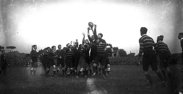 Rugby Union match, Redruth, Cornwall. 10th October 1912