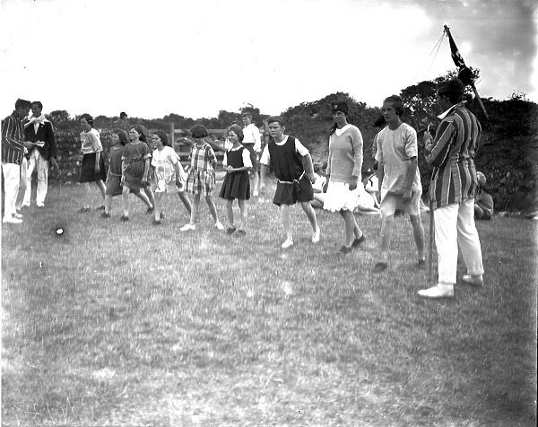School Sports Day, Perranporth, Perranzabuloe, Cornwall. 1920s