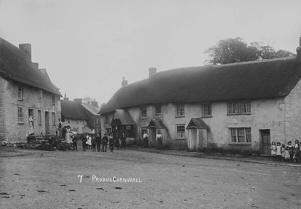 The Square, Probus, Cornwall. Early 1900s