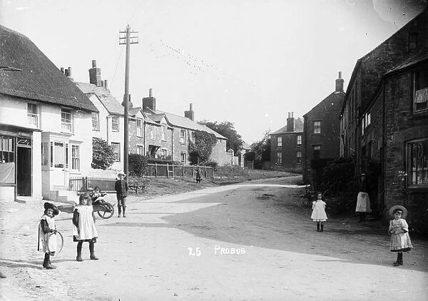 St Austell Road, Probus, Cornwall. Early 1900s