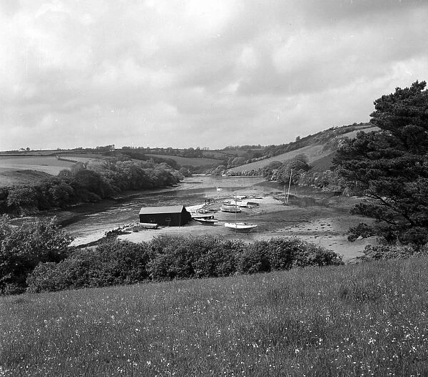 St Just Creek, St Just in Roseland, Cornwall. 1967