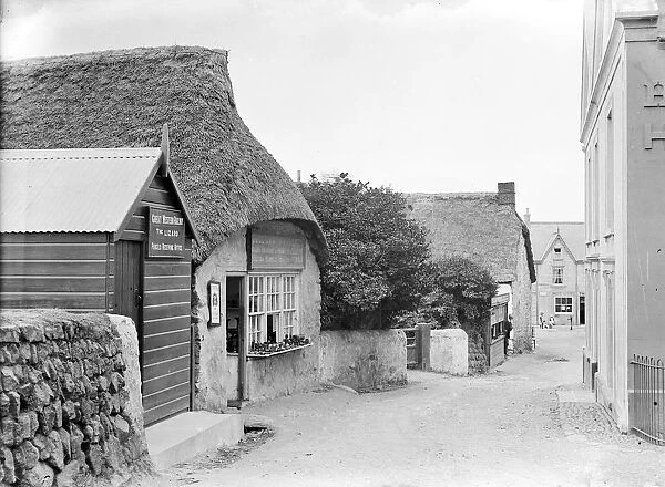 Street view, The Lizard, Landewednack, Cornwall. Early 1900s
