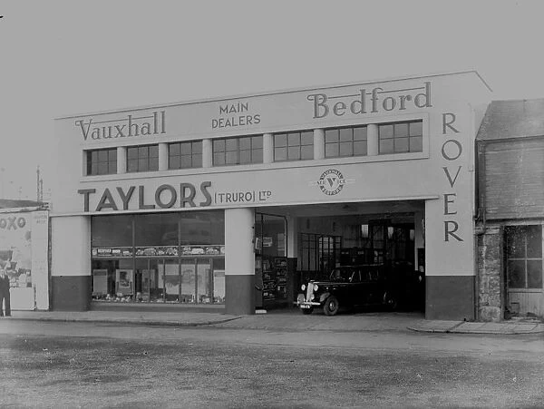 Taylors Garage, Lemon Quay, Truro, Cornwall. Around late 1940s