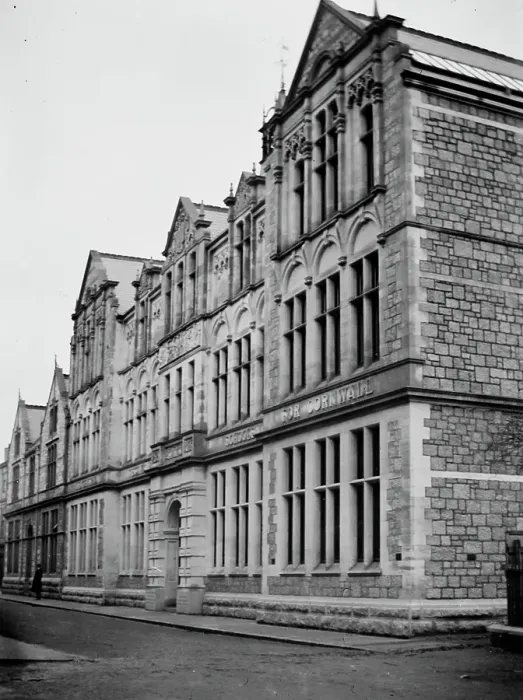 Framed Print : The Technical School, Union Place, Truro, Cornwall. Early 1900s