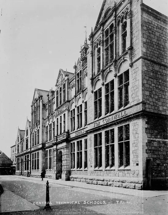 Framed Print : The Technical School, Union Place, Truro, Cornwall. Early 1900s