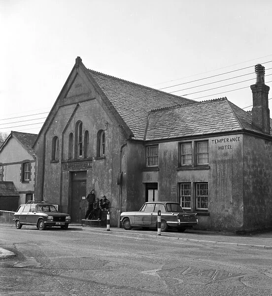 The Temperance Hotel, Churchtown, Roche, Cornwall. 1977