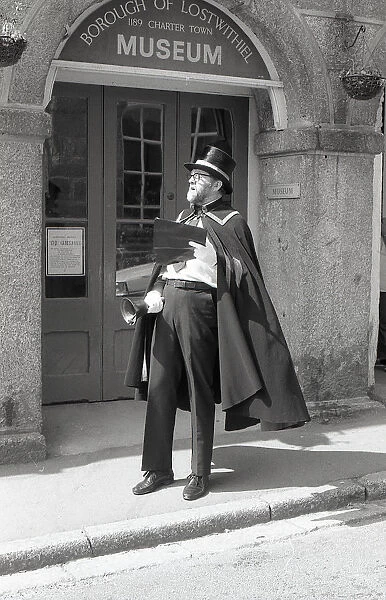Town Crier, Lostwithiel, Cornwall. May 1988