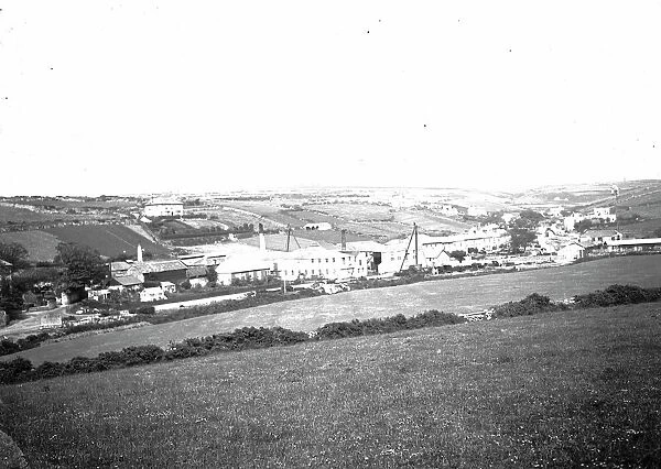Tregaseal (Tregeseal) and the Foundry from Nancherrow Hill, St Just in Penwith, Cornwall. Early 1900s