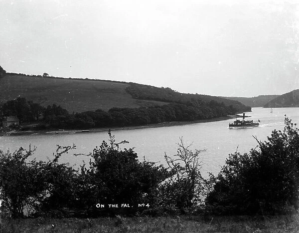 Trelease farm looking across the River Fal to Tolverne, Kea, Cornwall. After 1907