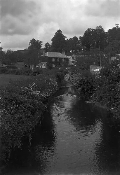 Tresillian River at Mill Farm, Tresillian, Cornwall. Early 1900s