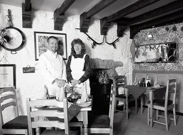 Trewithen Restaurant, Lostwithiel, Cornwall. November 1990