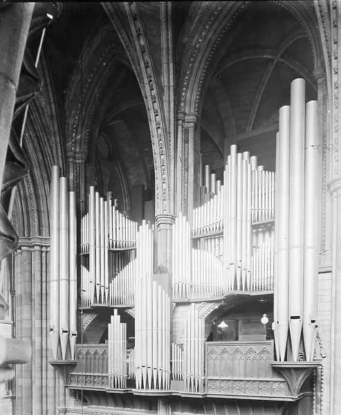 Truro Cathedral organ, Truro, Cornwall. Around 1910